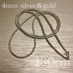 5mm ナバホパール　デザイン　ネックレス　80〜100cm