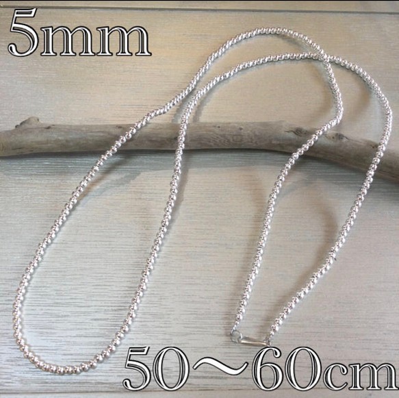 5mmナバホパールデザインネックレス 50-60cm ネックレス・ペンダント