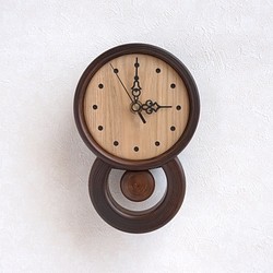 エンジュの振子時計（丸型） 1枚目の画像