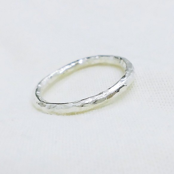 2毫米戒指（錘子，銀） 第1張的照片