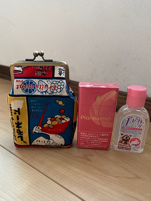 昭和レトロ看板BOX ポーチ 赤 タバコケース iQOSケース