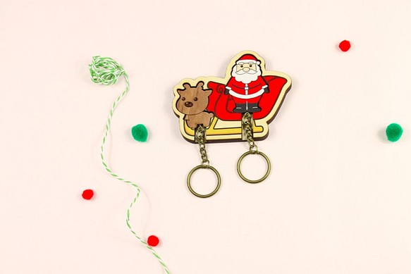 Key House．叮噹雪橇 │麋鹿／聖誕／鑰匙圈／交換禮物│ 第1張的照片