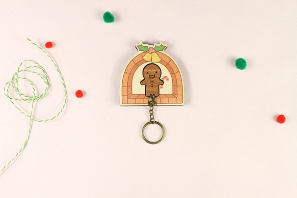 【冬季限定】Key House．薑餅人│客製化／聖誕節／鑰匙圈／收納│ 第1張的照片