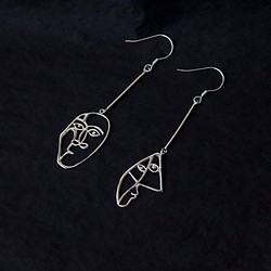 Picasso「Man and Woman by a Flower Vase」Silver Earring 1枚目の画像