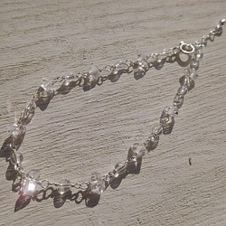 ハーキマーダイヤモンドのブレスレット　シルバー925 1枚目の画像