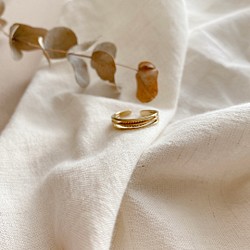復古葉-黃銅戒指 第1張的照片