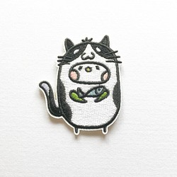 黑白貓 貓籽 繡片/別針 第1張的照片