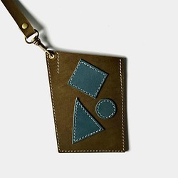 【數學家的文憑】植鞣牛皮卡夾 卡套 橄欖綠皮革 悠遊卡 刻字禮物 第1張的照片