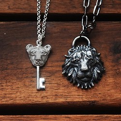獅子鑰匙鎖頭 | 情侶對鍊 925純銀項鍊 可加購刻字 情人節禮物 第1張的照片