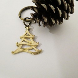 聖誕樹鑰匙圈 (黃銅鑰匙圈 ) ::C%手工飾品:: 第1張的照片