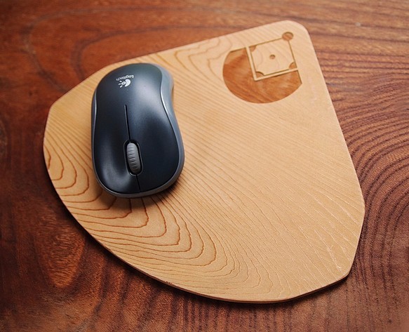 | 木樂館∥原木棒球場滑鼠墊 Wooden Mousepad 第1張的照片