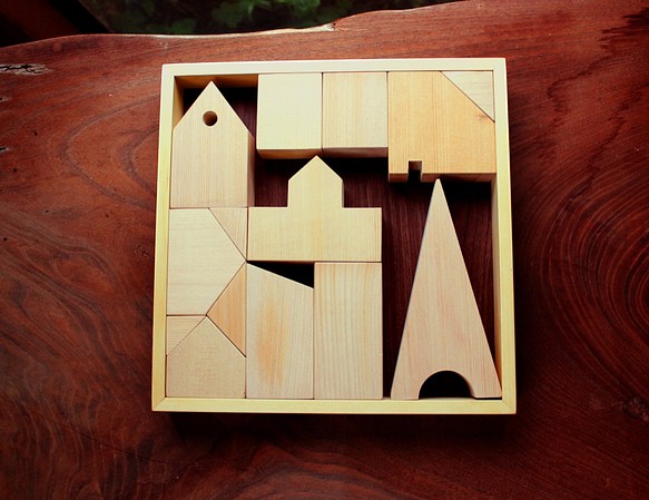| 木樂館∥原木城市積木禮盒 Wooden Building Block 第1張的照片