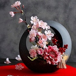 【春アレンジ】春の宵・静かに桜を楽しむアレンジ。「Creema限定」 1枚目の画像