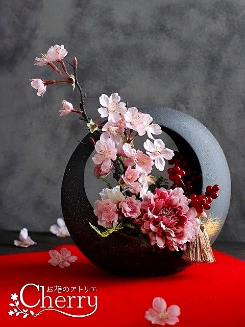 【春アレンジ】春の宵・静かに桜を楽しむアレンジ。「Creema限定」 1枚目の画像