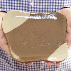 雲皿(茶) 小石原焼 マルダイ窯 1枚目の画像