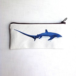 設計款TS139 - 【純棉帆布】長尾鯊筆袋 第1張的照片