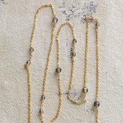 長さ選択式：40/50/60 chain : Smoky Quartz（necklace）スモーキークォーツのネックレス 1枚目の画像