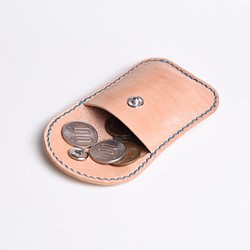 グーフィー - フルベジタブルなめしの革手縫いの小さな財布/小さなオブジェクトストレージ 1枚目の画像