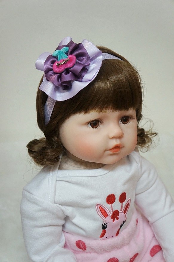 Avondream時尚髮飾-G4-寶寶兒童幼兒嬰兒髮帶-髮夾髮束髮箍髮帶彌月禮盒禮物 櫻桃 第1張的照片