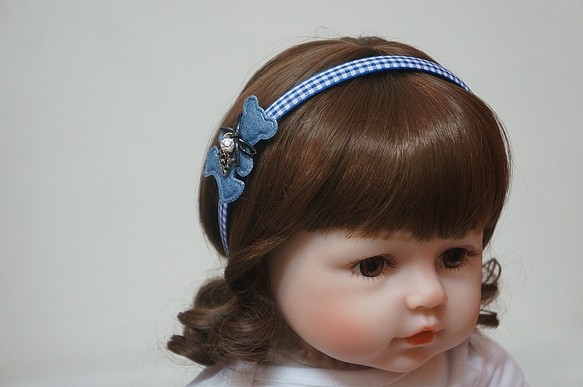 Avondream時尚髮飾-G3-寶寶兒童幼兒超舒適髮箍/髮圈-髮夾髮束髮箍髮帶彌月禮盒禮物 熊熊 格子格紋 第1張的照片