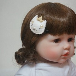 Avondream時尚髮飾-G1-寶寶兒童幼兒髮夾-髮夾髮束髮箍髮帶彌月禮盒禮物 貓咪 第1張的照片