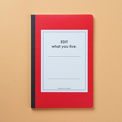 [W2Design] 思考筆記本A5－巴川鋼筆適用版(紅) 第1張的照片