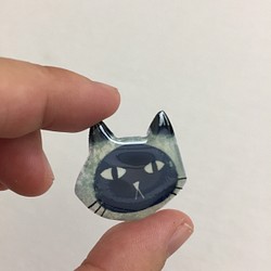 貓 胸針 手工製作插畫飾品 別針徽章 第1張的照片