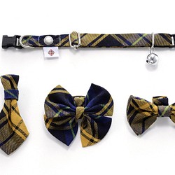 【ZAZAZOO】 貓咪三配件套組--貓項圈+花結＋領結＋領帶 第1張的照片