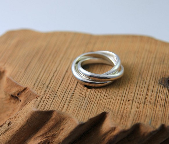【經典三環戒】純銀戒指/Sterling Silver Ring/3-Circle Ring 第1張的照片
