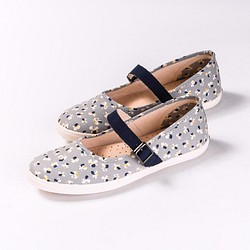 【公主日】灰櫻色小蝴蝶蘭花布鞋 | 須訂購歡迎私訊 第1張的照片