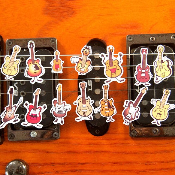 いろいろなギターのフレークシール シール ステッカー Id Link 通販 Creema クリーマ ハンドメイド 手作り クラフト作品の販売サイト