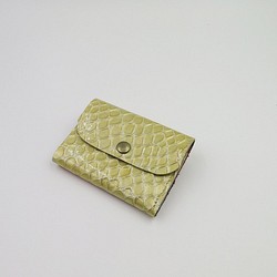 かわいいまめ財布 1点もの  本革財布 　ゴールド×ピンク 1枚目の画像