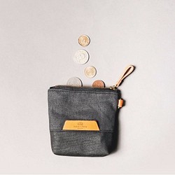 皮革個性零錢包，收納包，小菸袋(灰) 第1張的照片