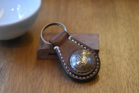 手工真幣扣鑰匙圈【帆船】 鑰匙圈 手工縫製【CarlosHuang阿卡】 第1張的照片