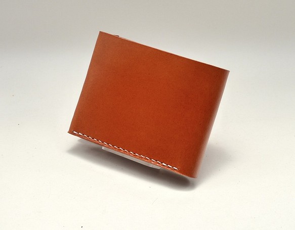 「KENT的手工皮革」棕色植鞣8卡短夾 第1張的照片