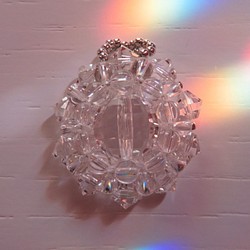 クリスタルクォーツ（天然水晶）・花形ペンダントトップA(ptflcq00) 1枚目の画像