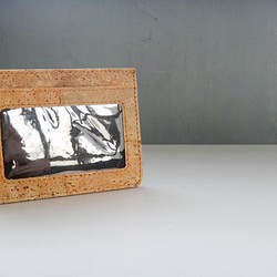 自然主義の自然主義的なコルクの薄いショートカード財布財布 1枚目の画像