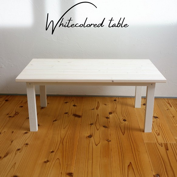 ホワイトカラーのカフェテーブル 1枚目の画像