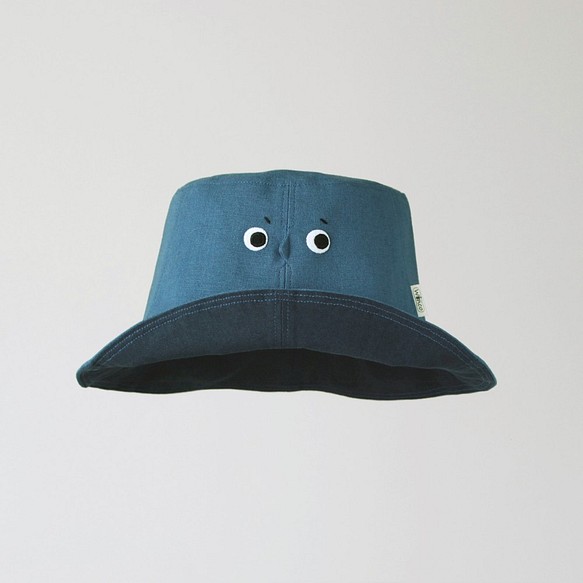 【小臉躲帽帽-深藍】 成人漁夫帽 第1張的照片