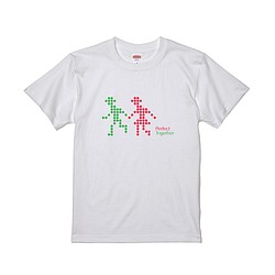 愛情 Perfect Together  純棉 中性款 短袖 上衣 T恤  -  小綠人與小紅人 第1張的照片