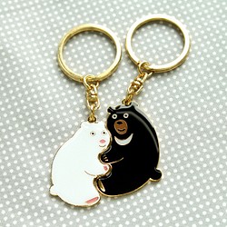 『生日 / 情人 禮物』Perfect Together 鑰匙圈-北極熊與台灣黑熊 第1張的照片