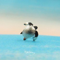 【925海洋銀飾 Diving silver】耳針式海龜耳環 第1張的照片