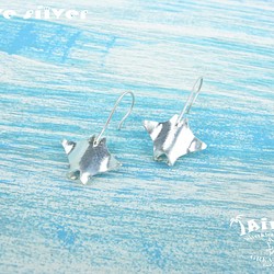 【Diving silver】925銀海洋潛水銀飾--魔鬼魟耳環 第1張的照片