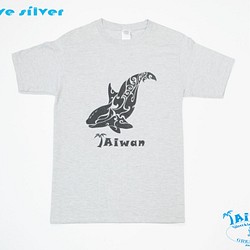 [専売品]マオリトーテムスタイル绢印海潜水棉Tシャツ - キラークジラ 1枚目の画像