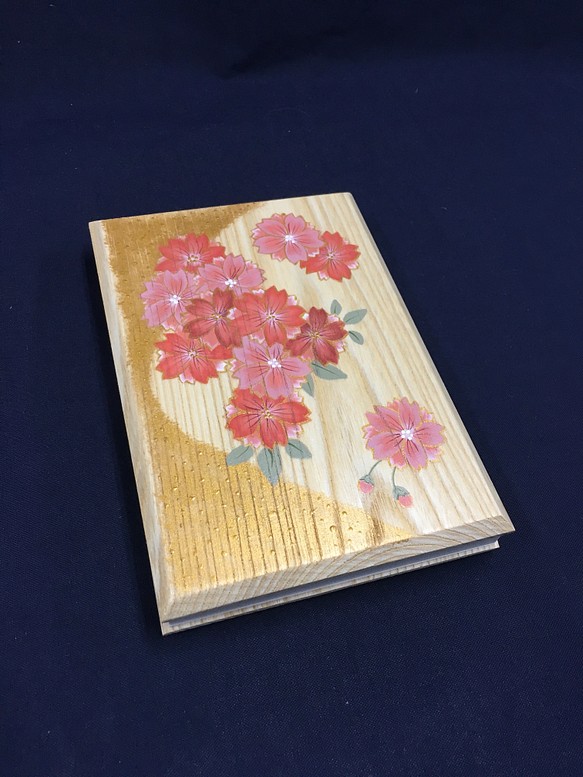 楓の木製 桜柄/御朱印帳 1枚目の画像