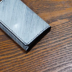 【 地下皮革工作室 】隨身系列：純手縫植鞣革零錢包 - 黑色刷蠟 第1張的照片