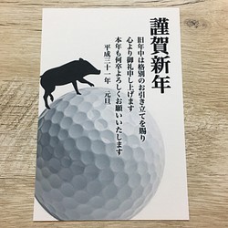 2019 年賀状 ゴルフ 10枚セット 1枚目の画像