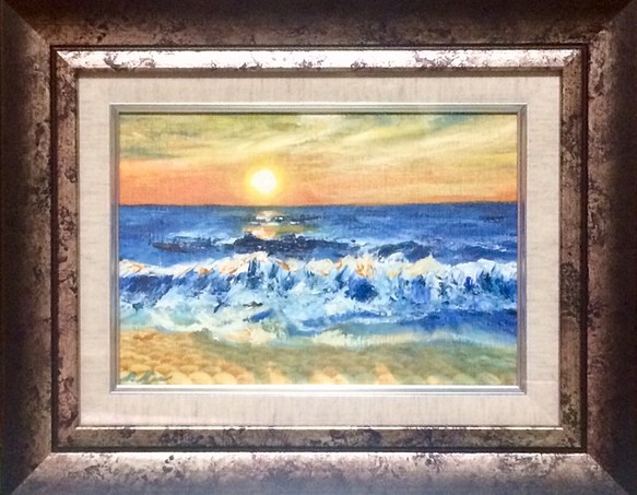 『夕波』油絵 2枚目の画像