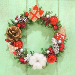 歡慶耶誕雜貨風聖誕花圈(聖誕佈置/聖誕裝飾/商店佈置) 第1張的照片