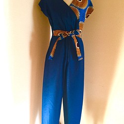 オールインワン(裾スリム)アフリカ 布 1枚目の画像